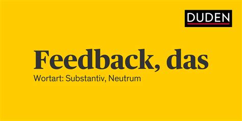 feedback duden